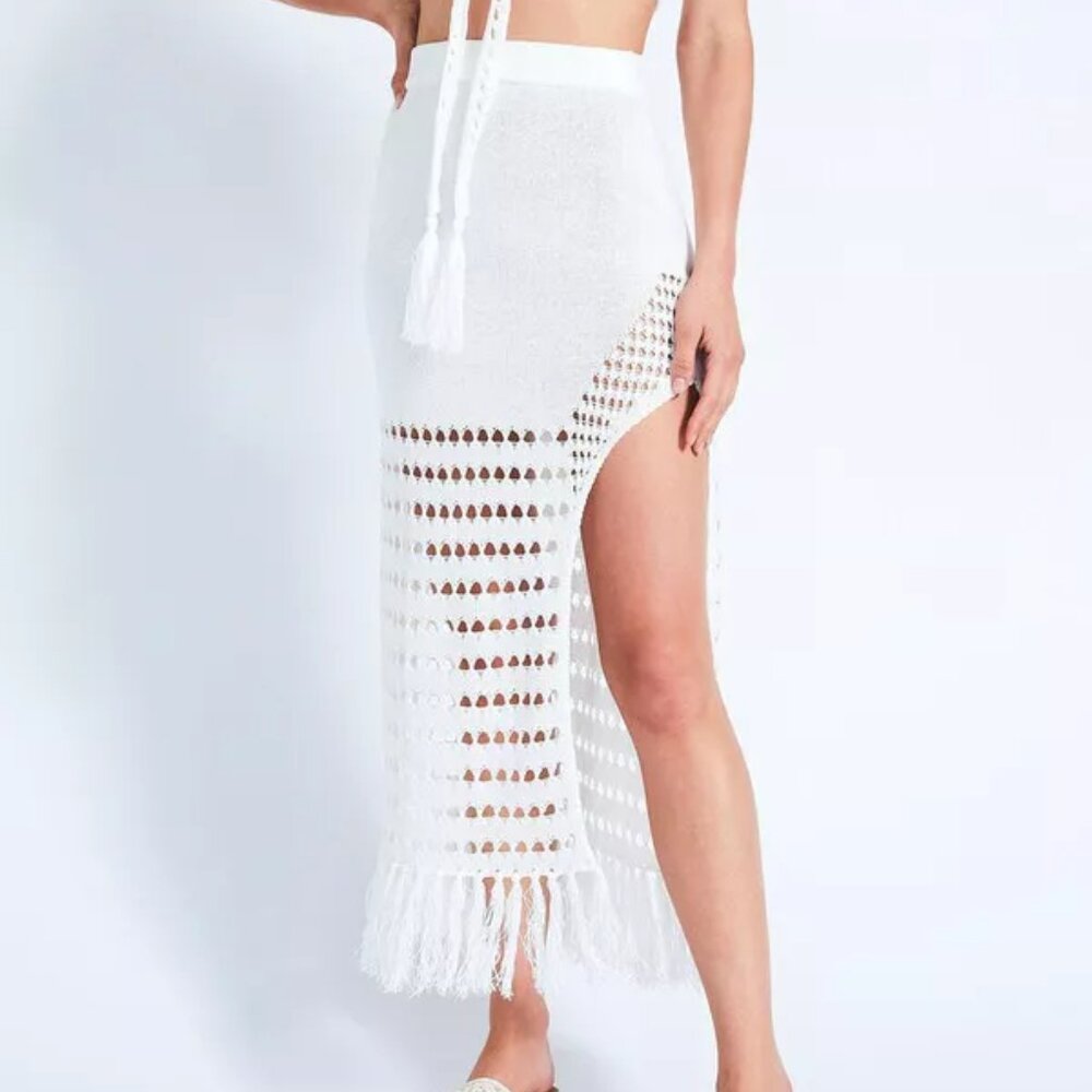 Devon Windsor Nikki Skirt White Crochet (Size Small, Brand New, NWT)
